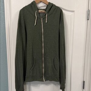 Threads 4 Thought Olive Zip-Up Sweater